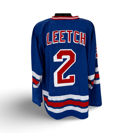 Brian Leetch Unsigned New York Rangers Blue Custom Jersey