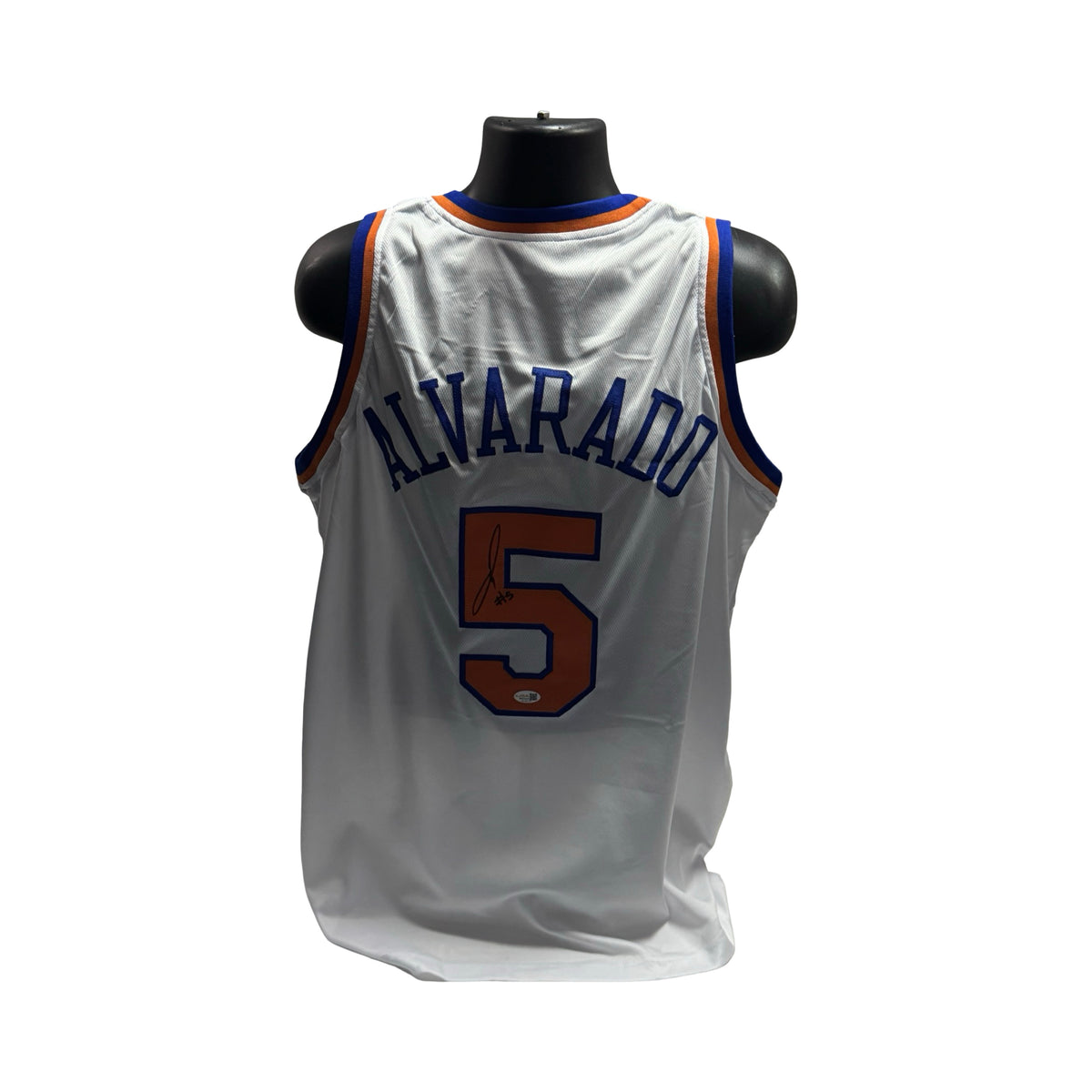 Jose Alvarado New York Knicks White Autographed Jersey JSA