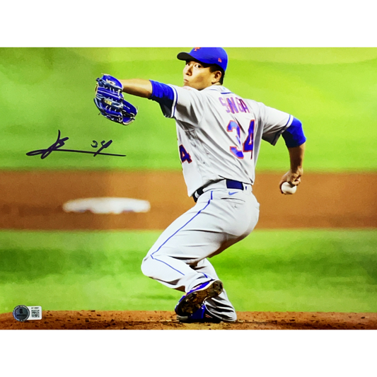 Kodai Senga Autographed New York Mets Horizontal 11x14 Photo JSA