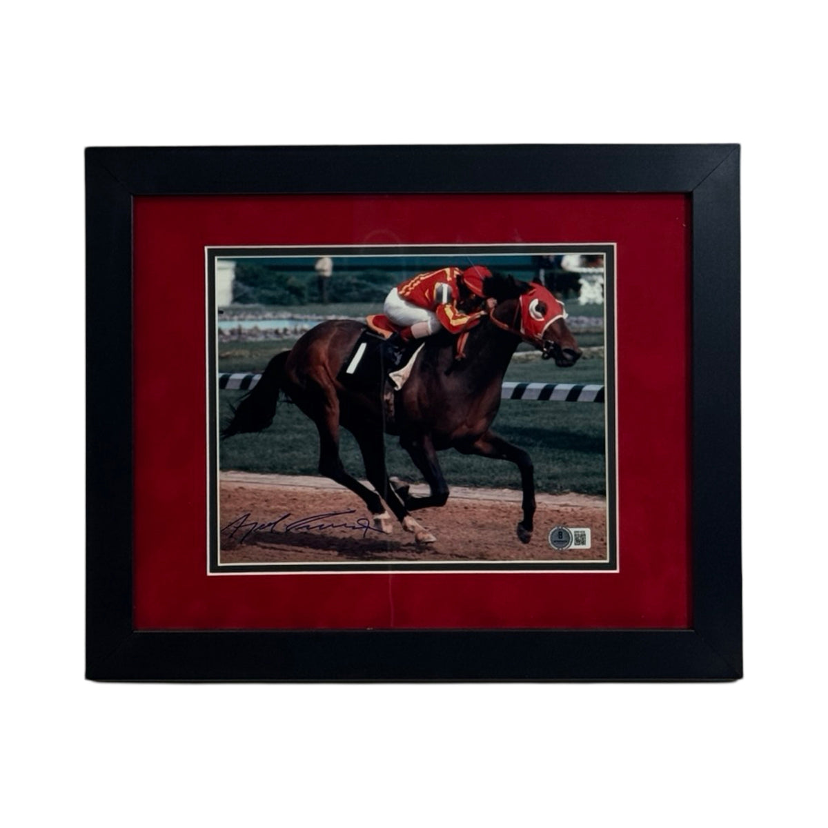 Angel Cordero Autographed Front View Framed 8x10 Beckett