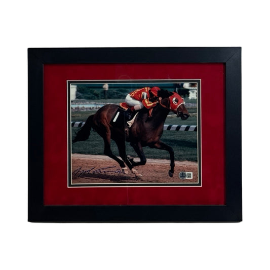 Angel Cordero Autographed Front View Framed 8x10 Beckett
