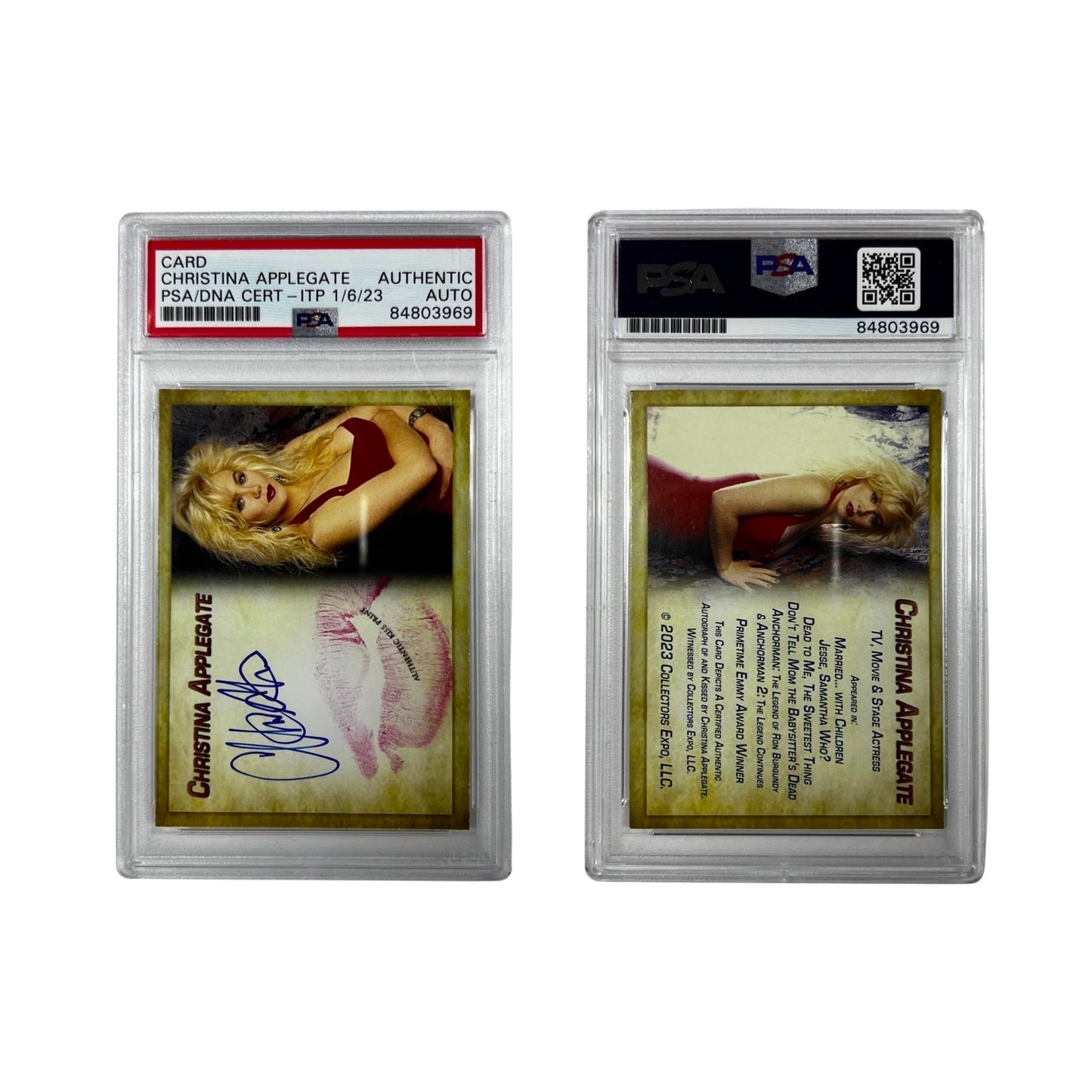 2023 Collector's Expo Kill Card Christina Applegate Red PSA Auto Authentic