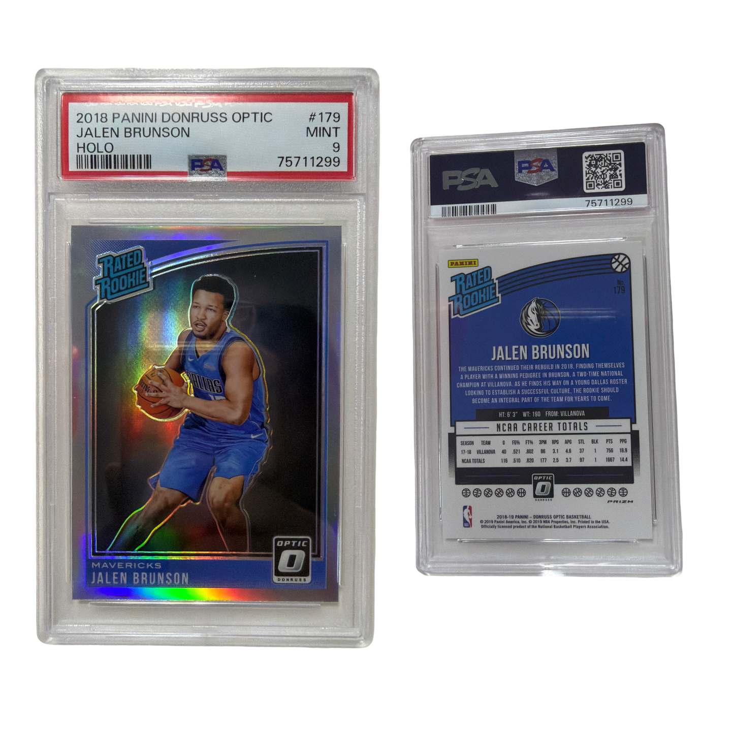 2018-2019 Jalen Brunson Donruss  Silver Optic Rated Rookie RC