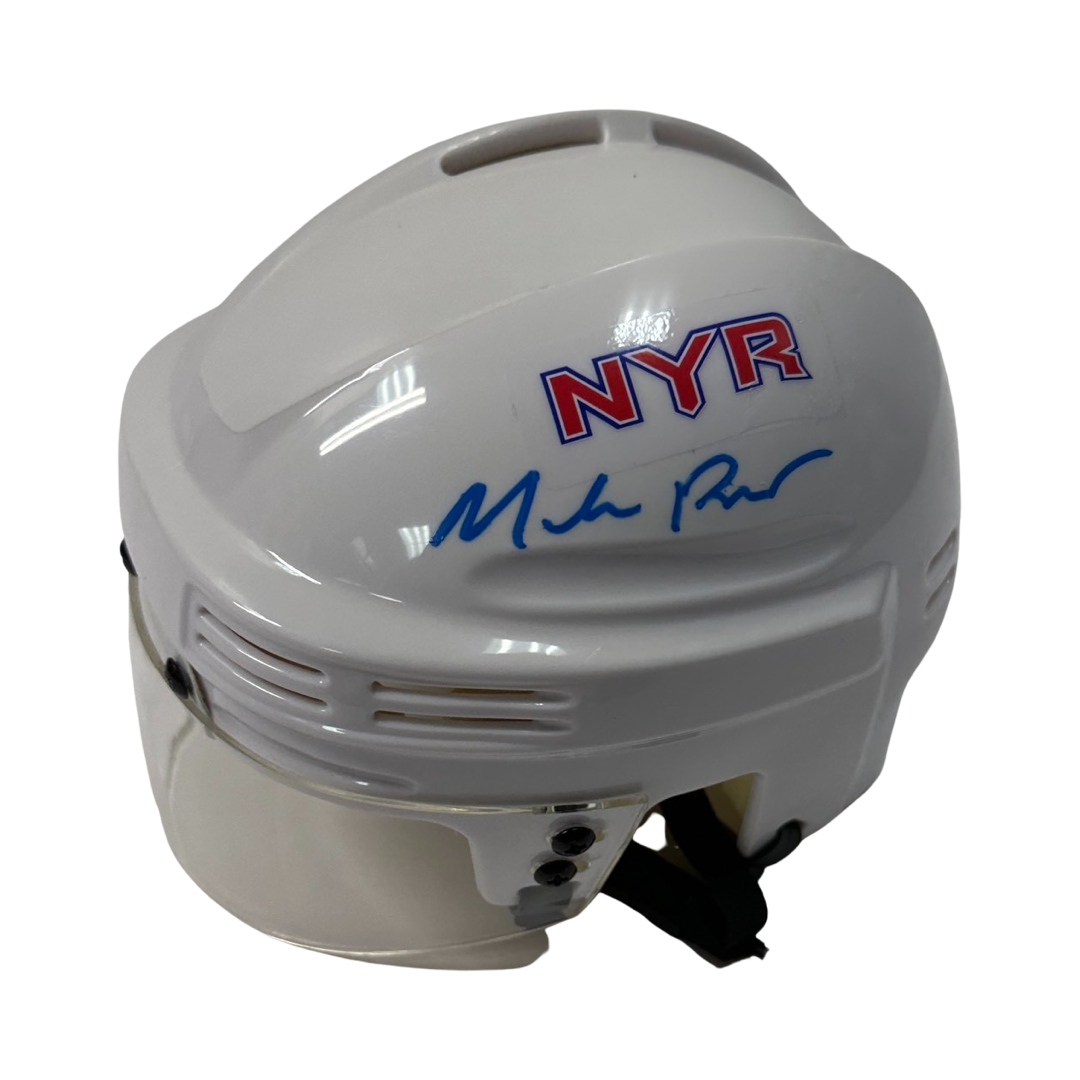 Mike Richter Autographed White Mini Helmet Steiner CX