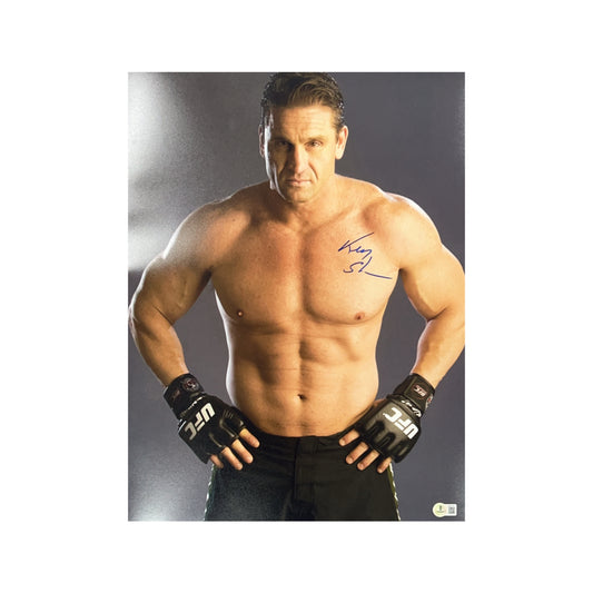 Ken Shamrock Autographed WWE WWF UFC Headshot 16x20 Beckett