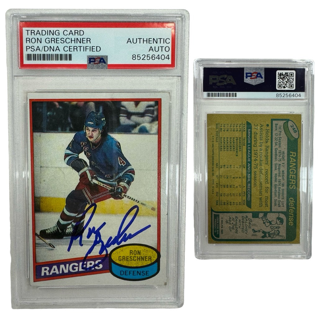 1980 Ron Greschner Topps #248 PSA Auto Authentic