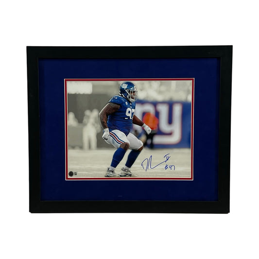 Dexter Lawrence Autographed New York Giants Framed Dance 11x14 Beckett
