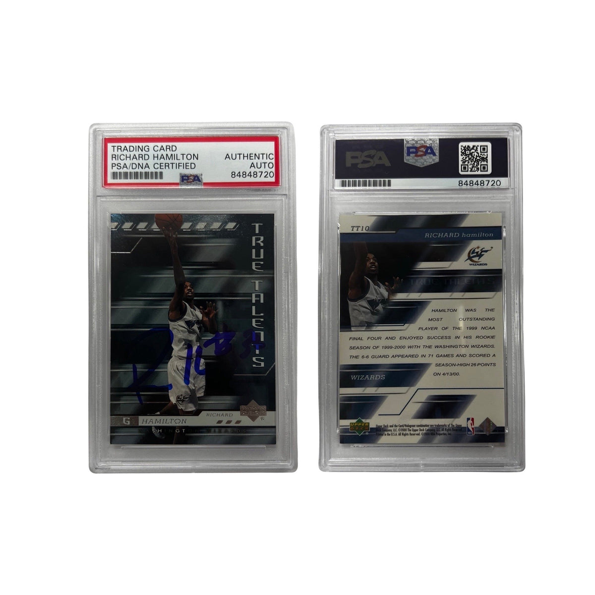 2000-01 Upper Deck #TT10 Richard Hamilton True Talents PSA Auto Authentic
