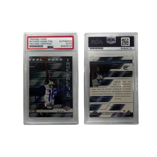 2000-01 Upper Deck #TT10 Richard Hamilton True Talents PSA Auto Authentic