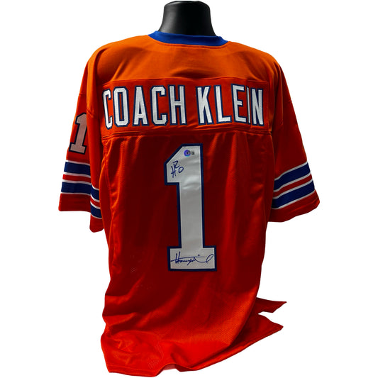 Henry Winkler Autographed Coach Klein Waterboy Mud Dogs Jersey "H20" Inscription Beckett