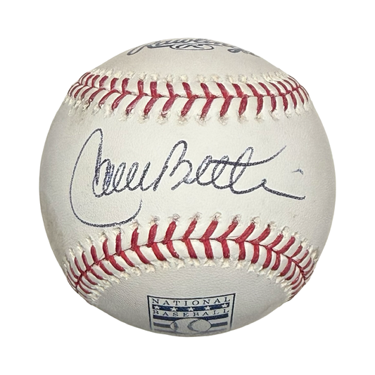 Carlos Beltran Autographed Hall of Fame Logo Baseball JSA