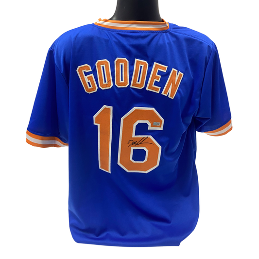 Doc Gooden Autographed New York Mets Blue Jersey Steiner CX