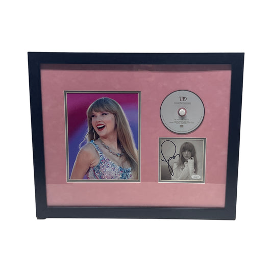 Taylor Swift Autographed Cut & Framed CD 11x14 Frame Smile Pink Matte Horizontal JSA