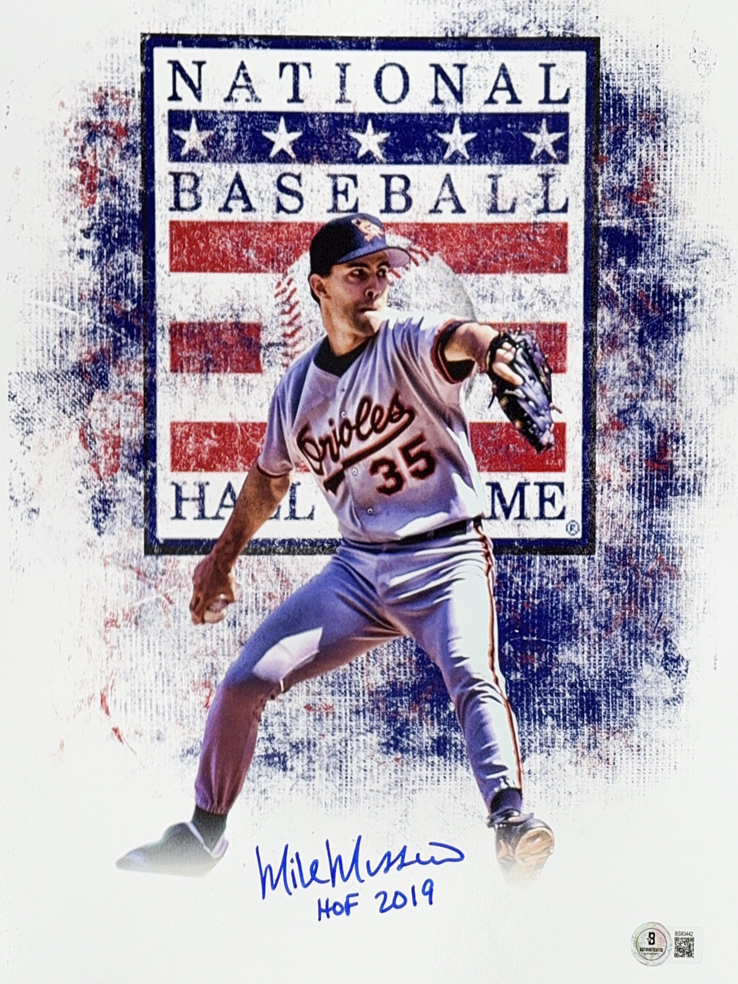 Mike Mussina Autographed Baltimore Orioles HOF Edit 11x14 Beckett