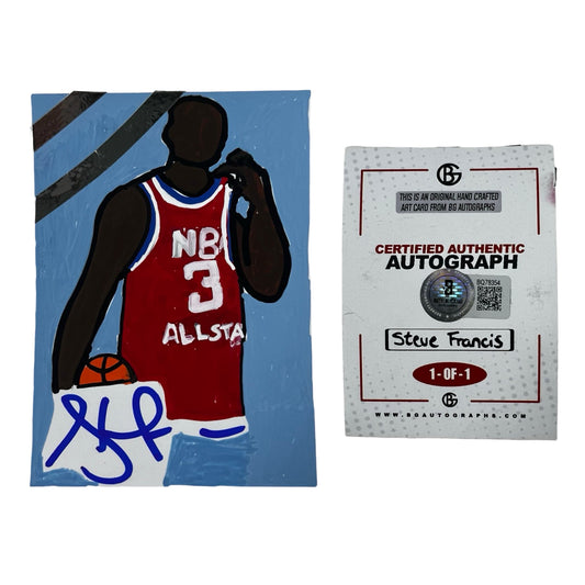 Steve Francis Autographed Houston Rockets All-Star 1/1 Art Card Beckett