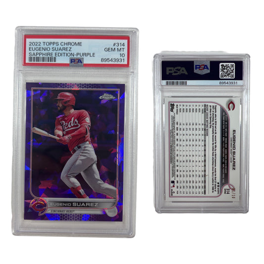 2022 Topps Chrome Eugenio Suarez Sapphire Edition-Purple /10 #314 GEM MT 10