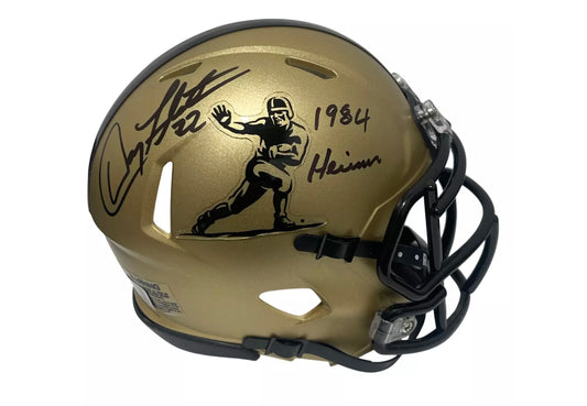 Doug Flutie Autographed Boston College Heisman Logo Mini Helmet "1984 Heisman" Inscription Beckett
