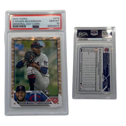 2023 Simeon Woods Richardson Topps Memorial Day Camo /25 #479 PSA GEM MT 10