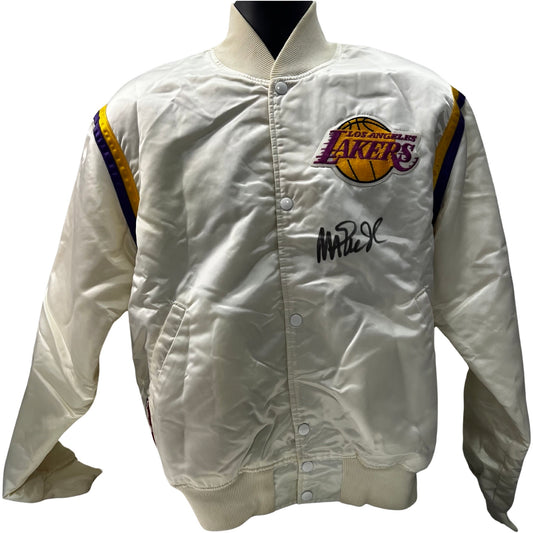 Magic Johnson Autographed Los Angeles Lakers Vintage Starter Jacket PSA