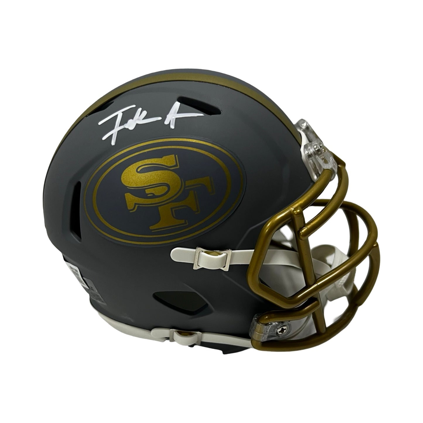 Frank Gore Autographed San Francisco 49ers Slate Mini Helmet Beckett