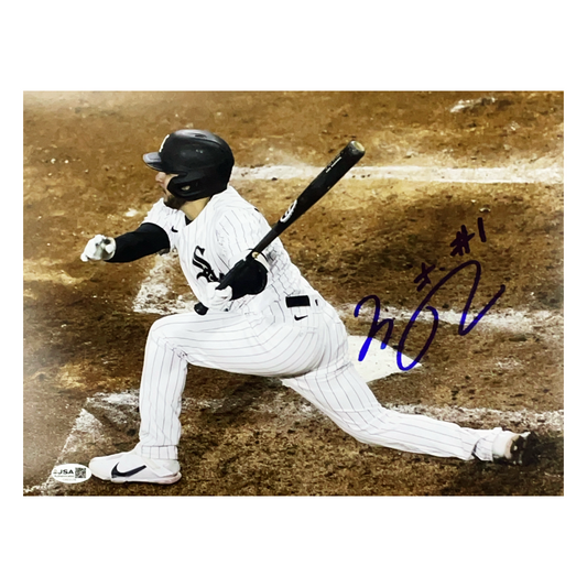 Nick Madrigal Autographed Chicago White Sox Batting Horizontal 11x14 Photo JSA