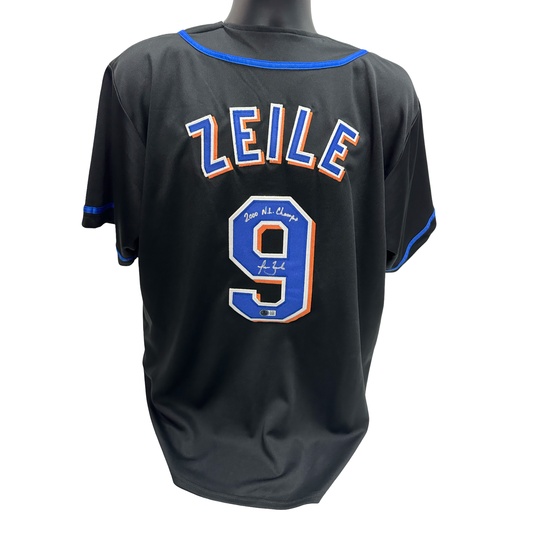 Todd Zeile Autographed New York Mets "2000 N.L. Champs" Inscribed Black Jersey Beckett BAS