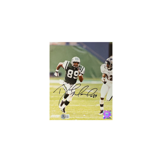 Dedric Ward Autographed New York Jets Route 8x10 Beckett
