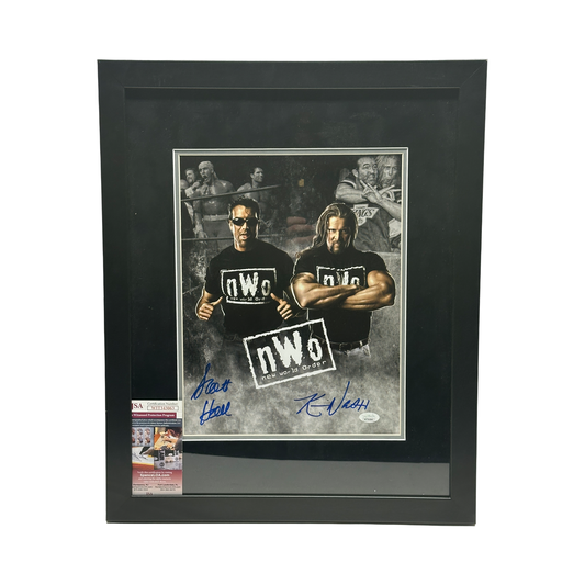 Scott Hall & Kevin Nash Autographed WWE NWO Edit 11x14 JSA - Framed