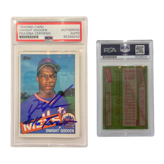 1985 Dwight "Doc" Gooden Topps Rookie #620 "16 Forever" Inscription PSA Auto Authentic