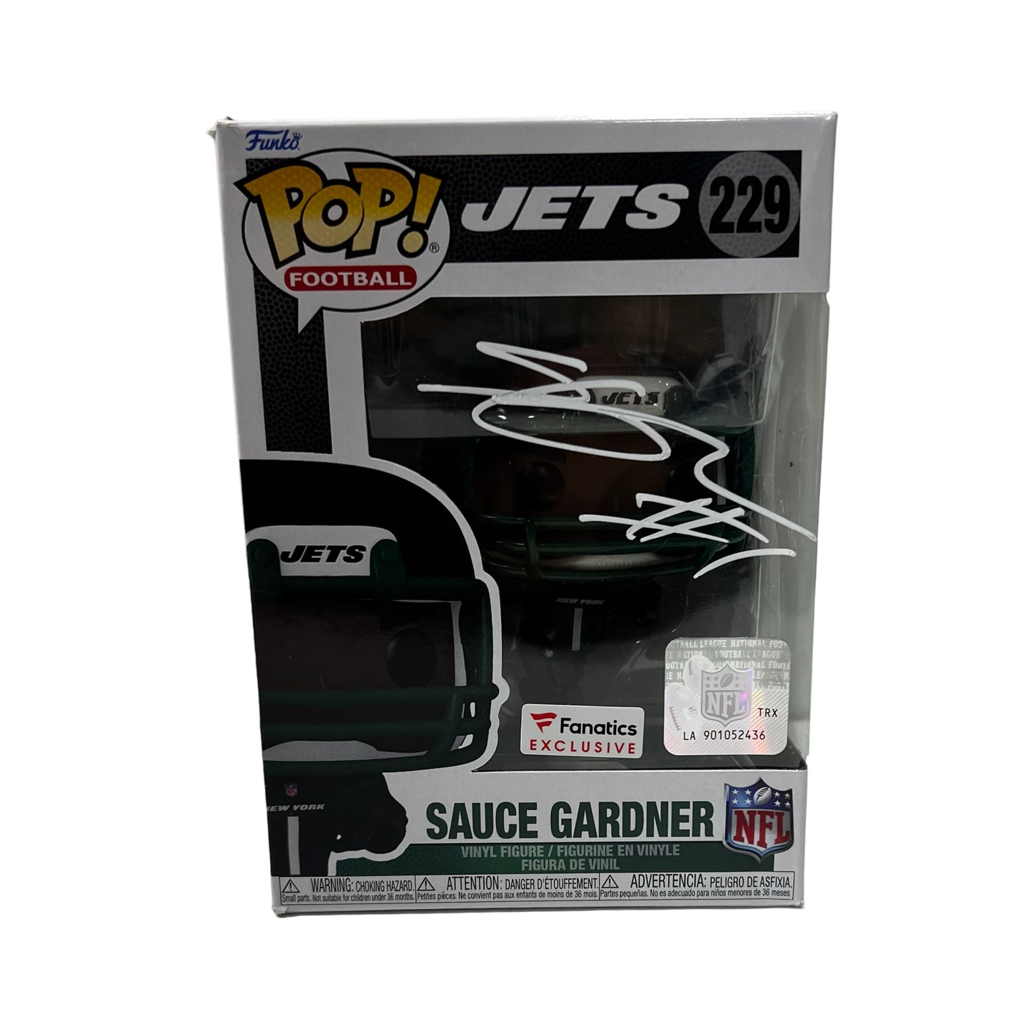 Sauce Gardner Autographed New York Jets Funko Pop Beckett