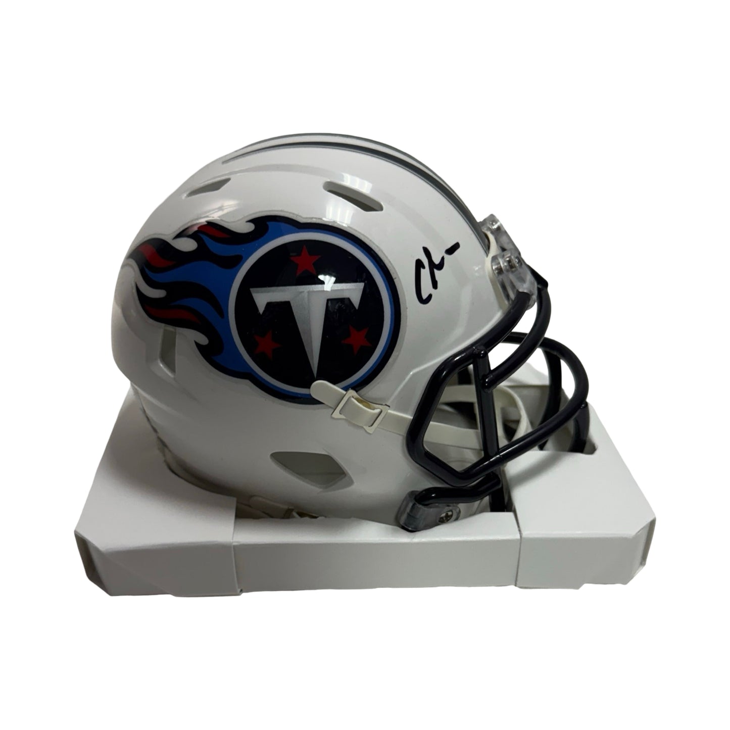 Chris Johnson Autographed Tennessee Titans White Mini Helmet Beckett