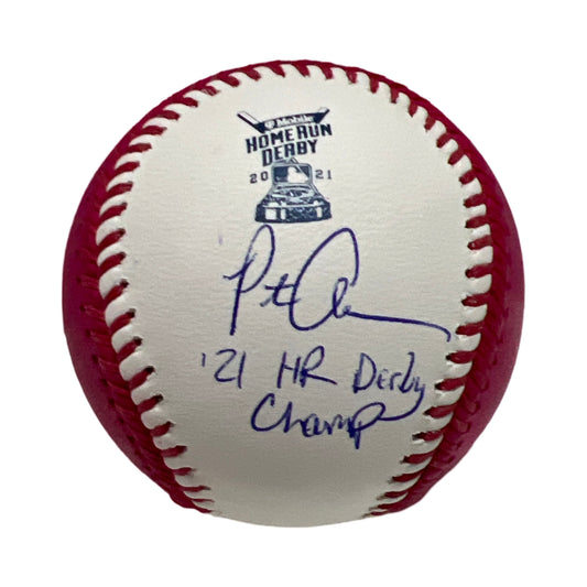 Pete Alonso Autographed 2021 Home Run Derby Bonus Ball "21 HR Derby Champ" Inscription Fanatics