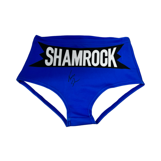 Ken Shamrock Autographed WWE WWF Blue Trunks Beckett