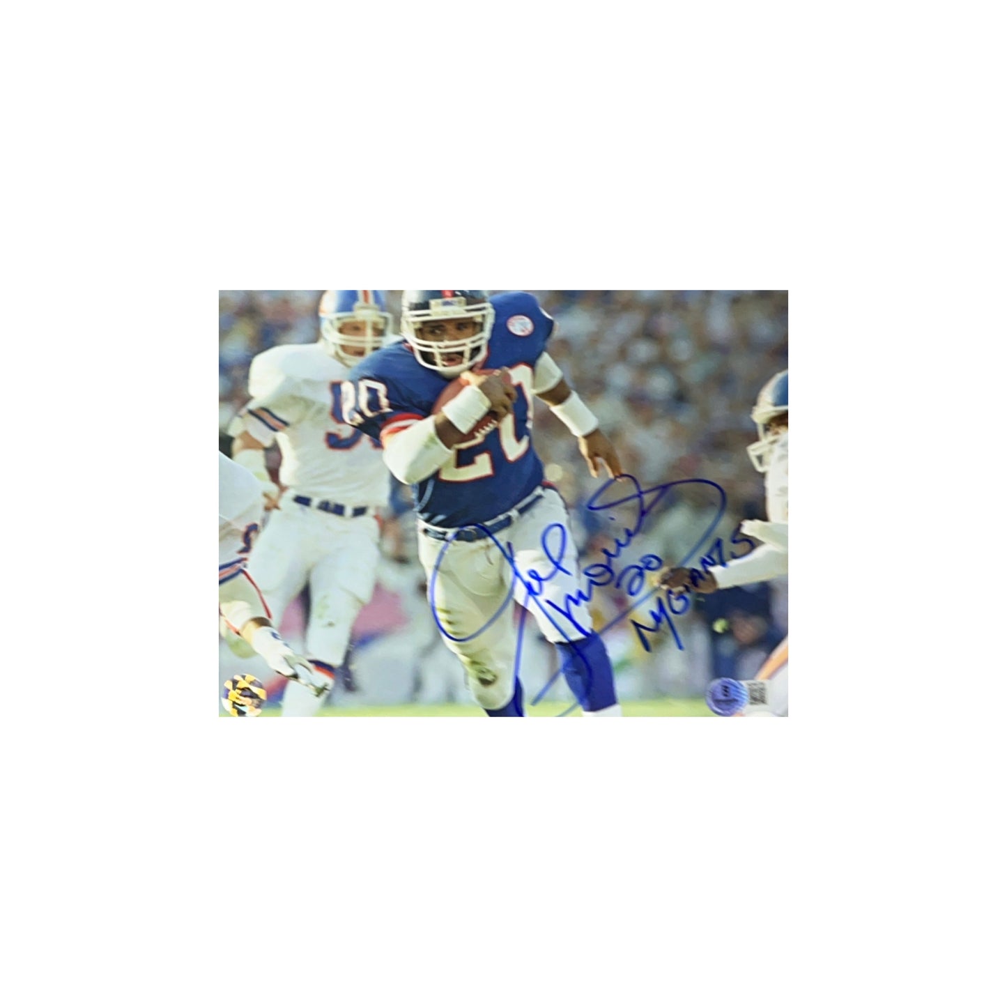 Joe Morris Autographed New York Giants 8x10 "NY Giants" Inscription Beckett