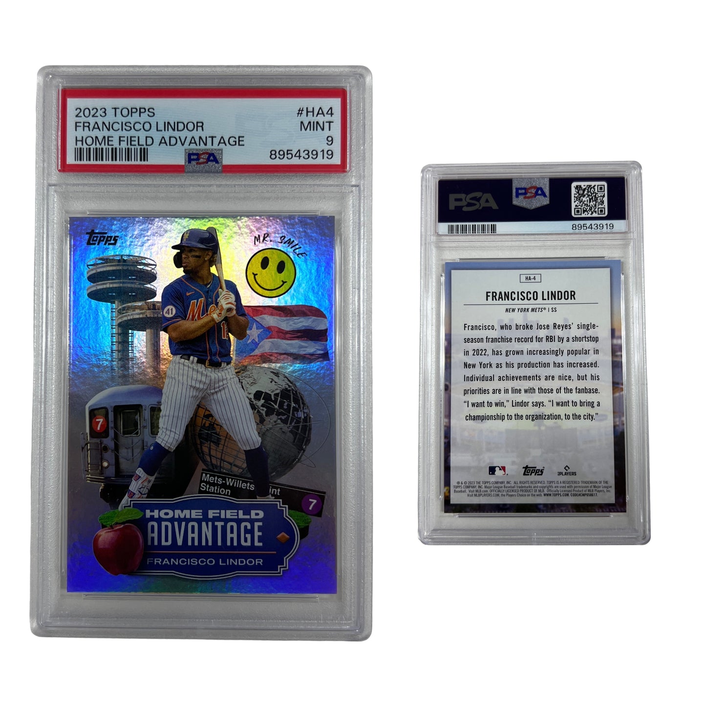 2023 Topps Francisco Lindor Home Field Advantage #HA4 PSA MINT 9