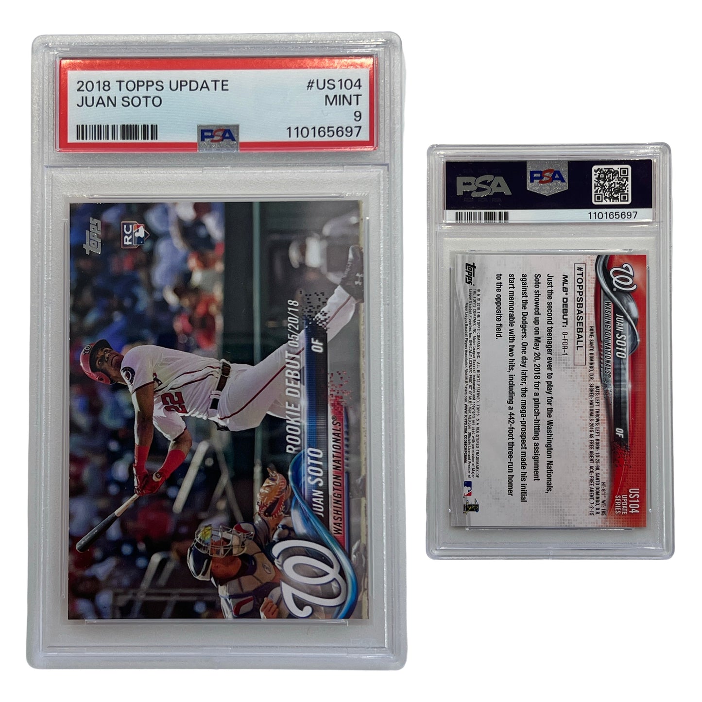 2018 Juan Soto Topps Update #US104 PSA MINT 9