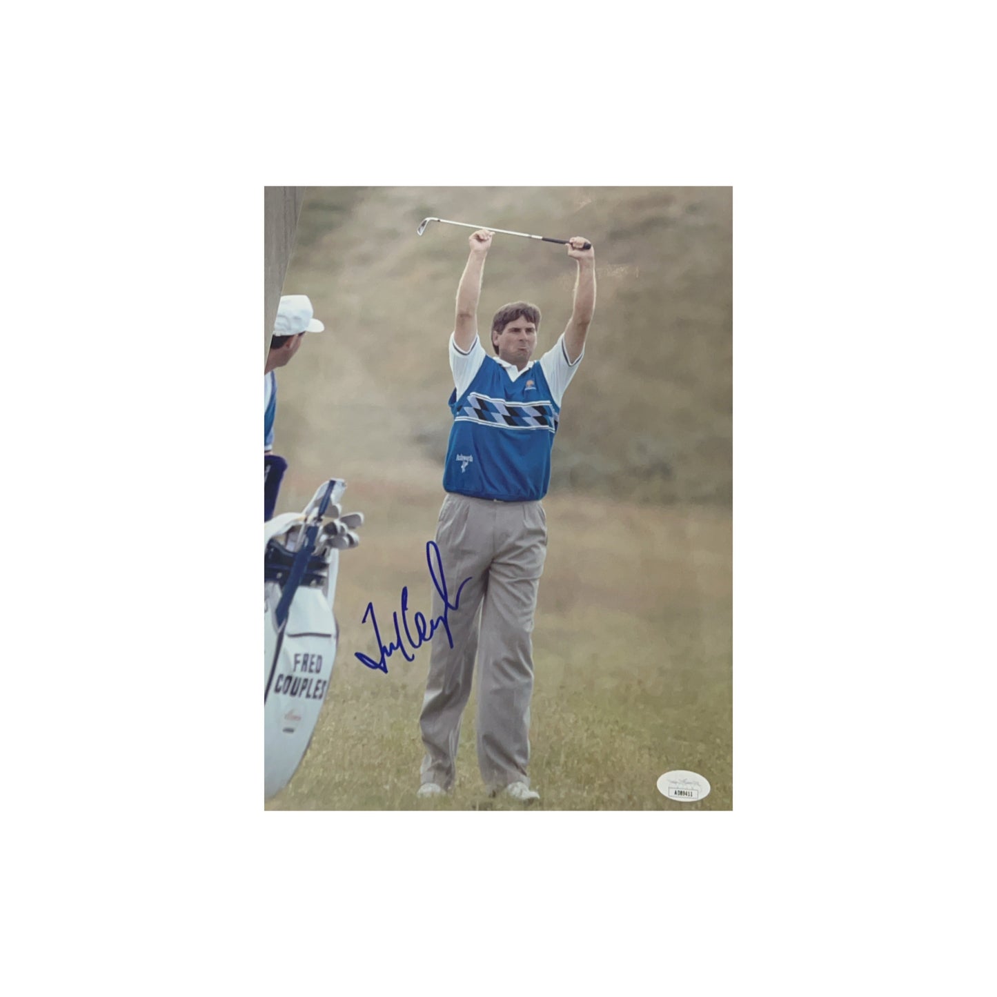Fred Couples Autographed Hoisting Putter 11x14 JSA