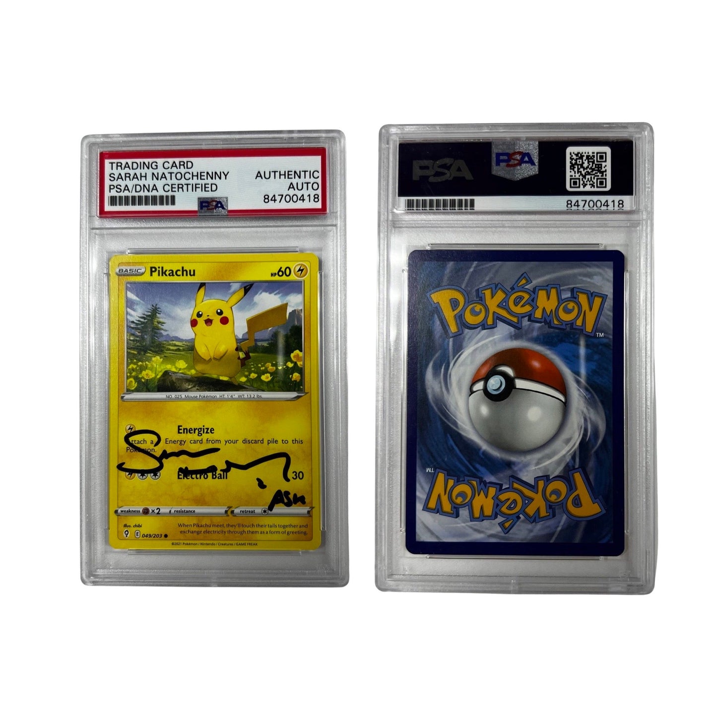 Sarah Natochenny Autographed Sword & Shield Evolving Skies #49 Pokemon