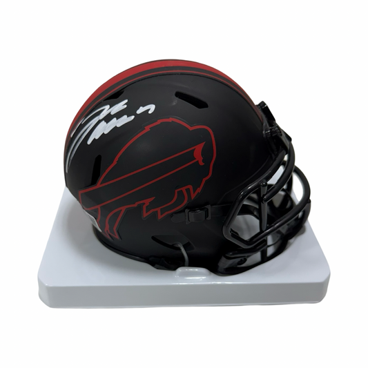 Josh Allen Autographed Buffalo Bills Eclipse Mini Helmet Beckett
