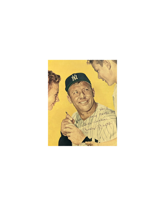 Mickey Mantle Autographed New York Yankees 8x10 Magazine Photo "My Biggest Thrill Was Mickey Mantle Day & Best Wishes" Inscription Beckett