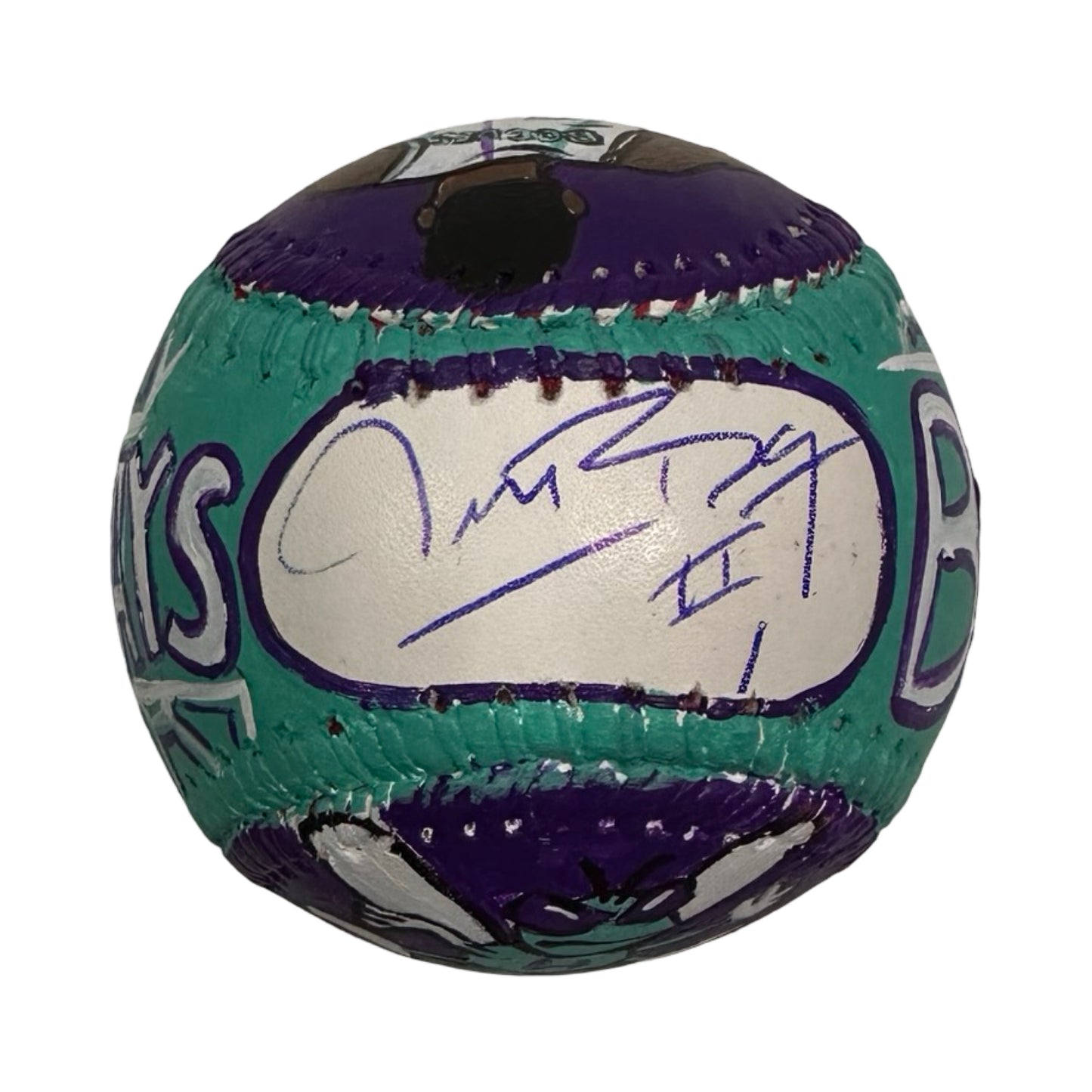 Muggsy Bogues Autographed Charlotte Hornets 1/1 Art OMLB Beckett