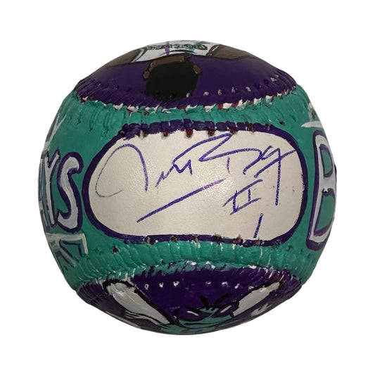 Muggsy Bogues Autographed Charlotte Hornets 1/1 Art OMLB Beckett