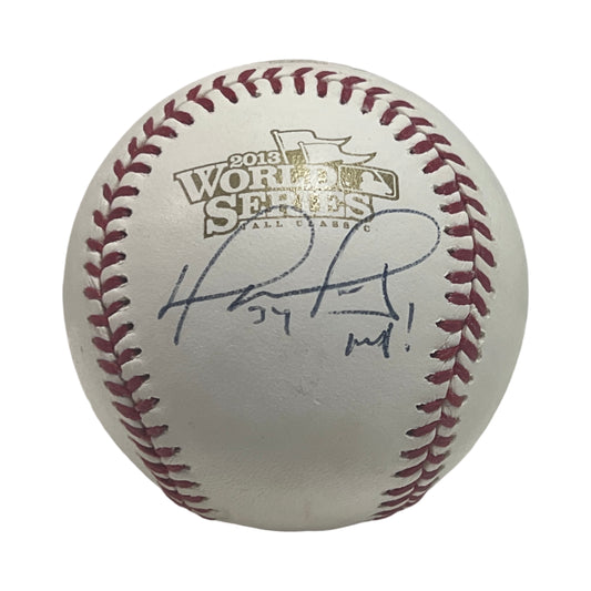 David Ortiz Autographed Boston Red Sox 2013 World Series Logo Ball JSA