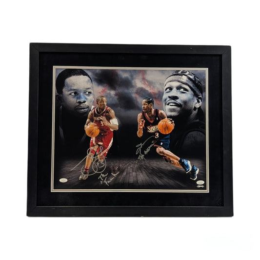 Allen Iverson & Steve Francis Autographed Edit Framed 16x20 "The Franchise & The Answer" Inscriptions JSA