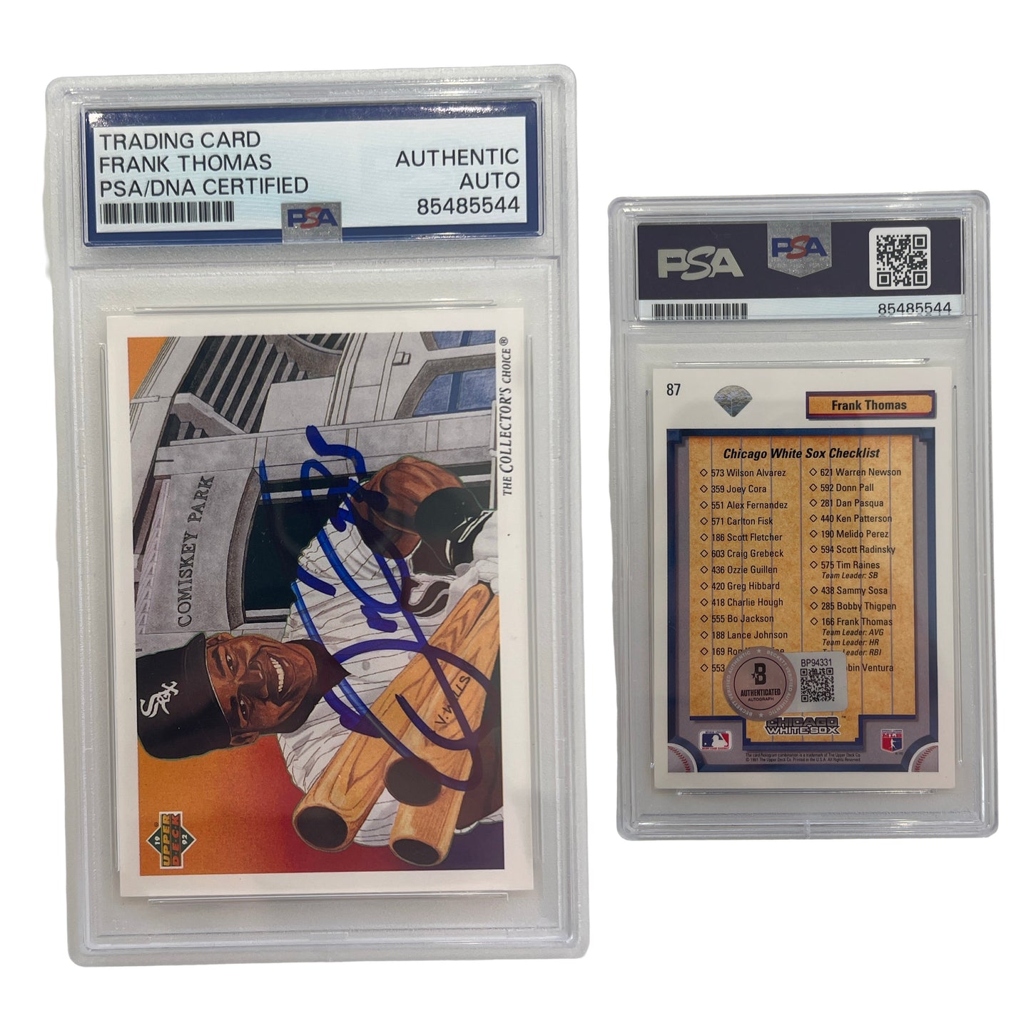1992 Frank Thomas Upper Deck #87 PSA Auto Authentic