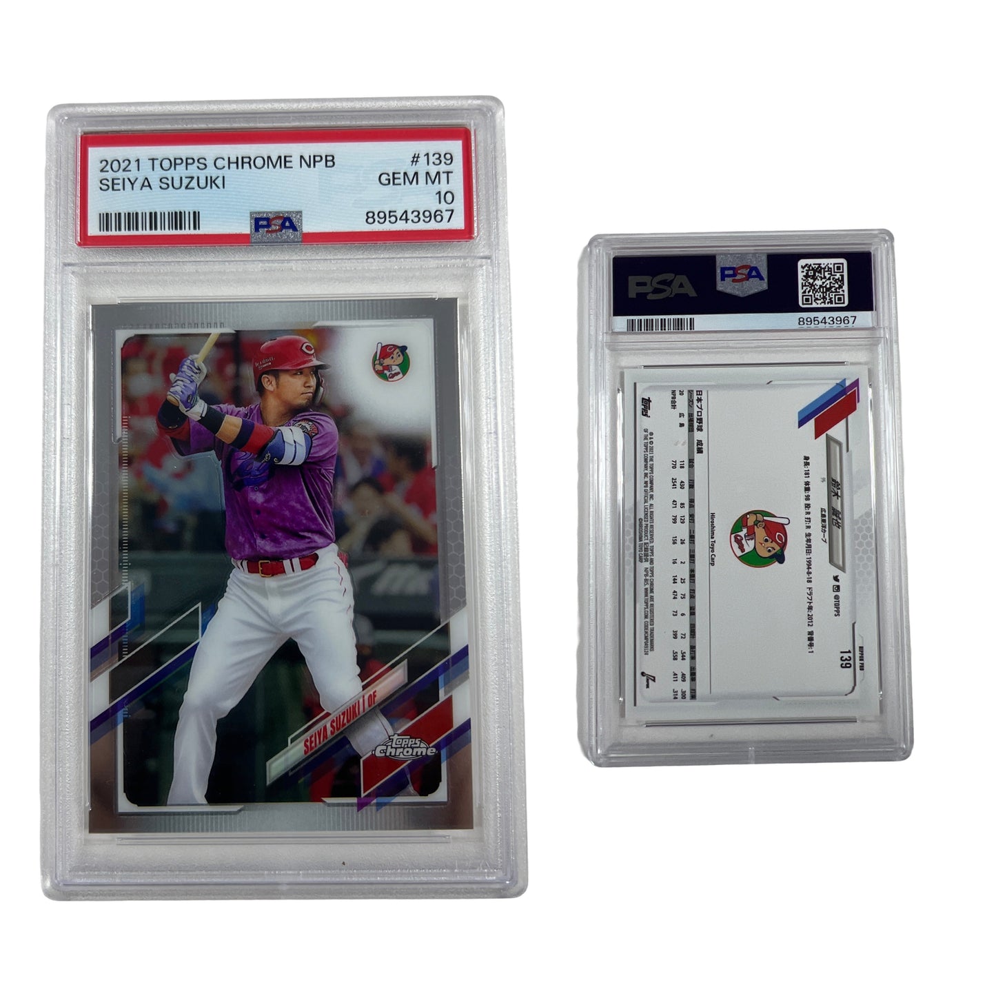 2021 Topps Chrome NPB Seiya Suzuki #139 PSA GEM MT 10