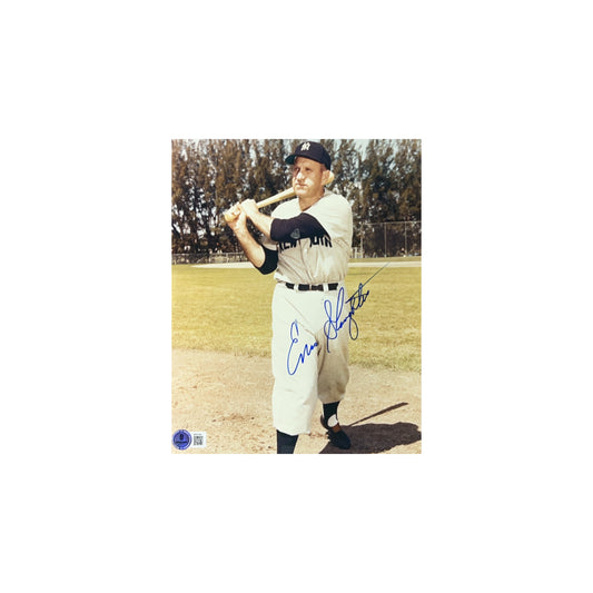 Enos Slaughter Autographed New York Yankees 8x10 Beckett