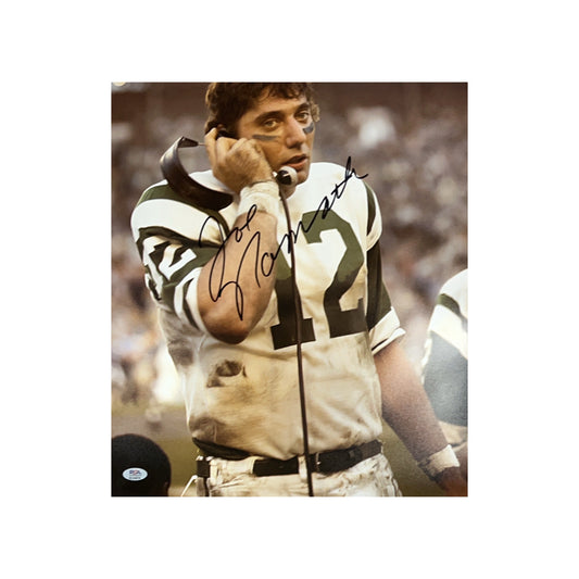 Joe Namath Autographed New York Jets Telephone 16x20 PSA