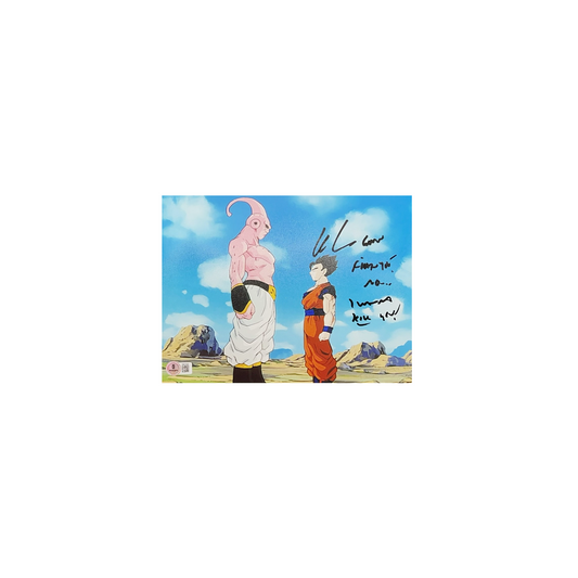 Kyle Hebert Autographed Dragon Ball Z 8x10 "Fight You No...I Wanna Kill You!" Inscription Beckett