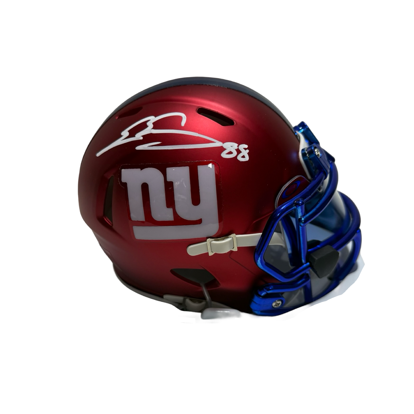 Evan Engram Autographed New York Giants Blaze Alternate Mini Helmet JSA